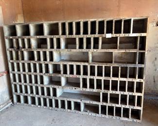Industrial Old Hardware Store Storage Cubbies Shelving