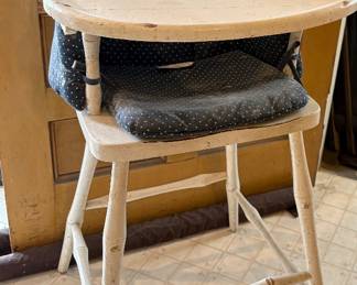 Vintage Wooden High Chair 