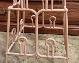 Vintage YAFFA Style Plastic Shoe Rack Beige Cream Holds 8 Pairs 1980s Stackable