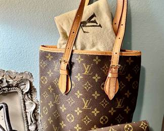 Louis Vuitton handbag and wallet, both with dust covers