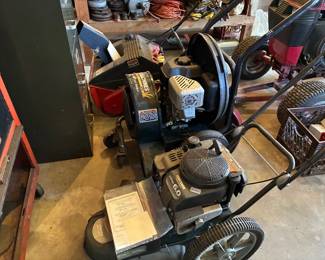 Snow blower, walk behind trimmer & blower