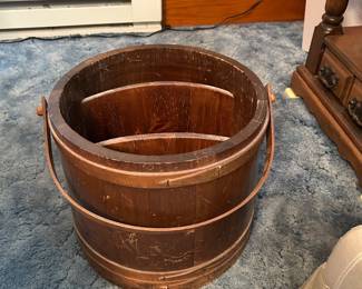 Antique flour n sugar barrel. 