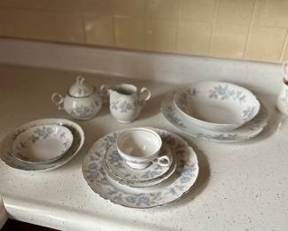 Vintage Mekasa China. 10 place settings, serving dish n platter, cream n sugar bowls.  