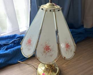 Vintage lamp with glass shade