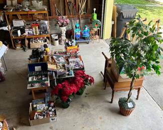 Small appliances, toys, DVD sets, yard statuary n more