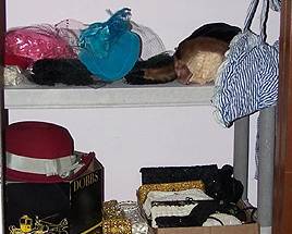 Vintage ladies hats, beaded purses, hankies and more