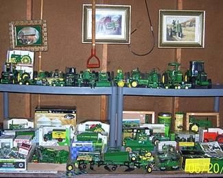 John Deere die cast tractors and implements