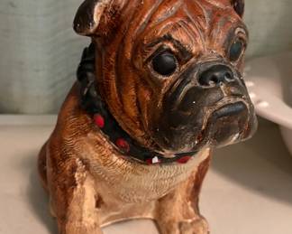 Antique Chalkware Bulldog