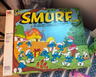 Vintage Smurf board game