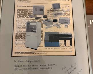 Framed IBM product announcement