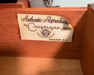 R15 - $850. Craftique 6 Drawer Dresser. Excellent condition. All drawers work well. Measures 40" wide x 20.5" deep x 47" tall.