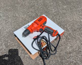 R101 - $25. Black & Decker 5.5amp corded drill.
