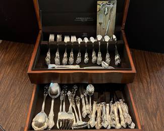 R87 - $180. Service for 16. 120 Pieces. International Silver Company Deep Silver. The Countess pattern.