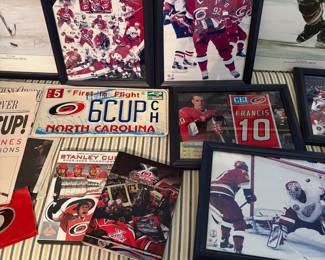 R77 - $125. Carolina Hurricanes Lot from 2006 (some newer). Photos, banners, papers etc.