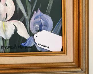 R54 - $50. Original Painting signed Kyung Mock. Measures 16" x 19".