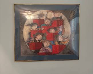 R79 - $100. Graciela Rodo Boulanger OPUS 1981 Framed Lithograph. Signed. Measures 30.25" x 26.25".