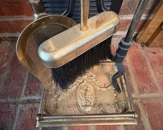 R45 - $40. Brass Fireplace Tools. Measures 32" tall.