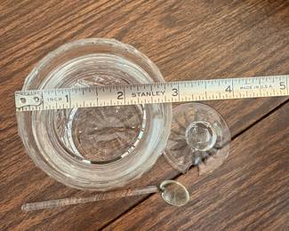 R64 - $25. Waterford Crystal Honey Jar. Lisbon Pattern.