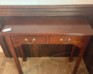R38 - $75. Bombay Company Entry Console Table. Measures 31" wide x 12" deep x 29.25" tall.