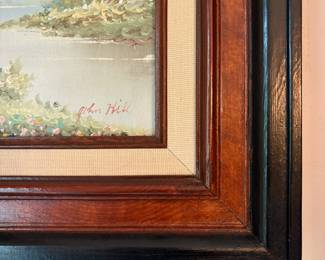 R57 - $50. John Hill signed Original Painting. Measures 15.75" x 13.75" framed.