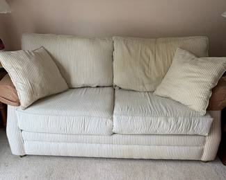 R90 - FREE Sleeper Sofa. Has stains. Located on the 2nd floor. You +1 other strong person must remove from the 2nd floor.