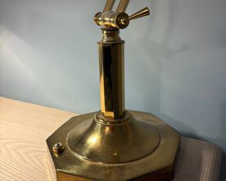 R10 - $20. Dynasty Classics Brass Piano Lamp. Measures 13" wide x 12" tall.