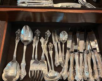 R87 - $180. Service for 16. 120 Pieces. International Silver Company Deep Silver. The Countess pattern.