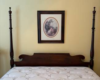 R35 - $400. Harden Queen Size 4 poster Bed. Measures 64" wide x 87" long x 72" tall. Excellent Condition. Very minor wear on the headboard.