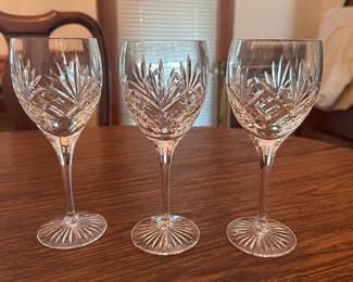 R116 - $100. Set of 12 Royal Doulton Crystal Glasses. Measures 8" tall. They all look brand new.