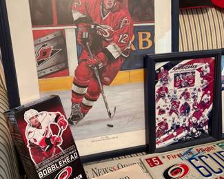 R77 - $125. Carolina Hurricanes Lot from 2006 (some newer). Photos, banners, papers etc.