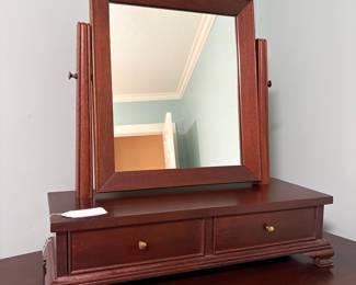 R17 - $200. Craftique Shaving Mirror. Excellent Condition. Measures 21" wide x 8" deep x 22.5" tall.