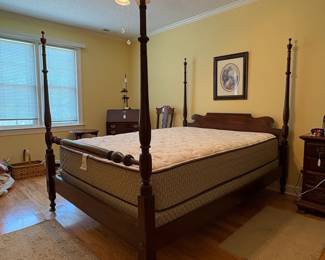 R35 - $400. Harden Queen Size 4 poster Bed. Measures 64" wide x 87" long x 72" tall. Excellent Condition. Very minor wear on the headboard.