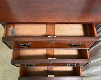 R16 - $275. Single Craftique Nightstand. Measures 22" wide x 14" deep x 27" tall. All drawers slide easily. Excellent Condition.