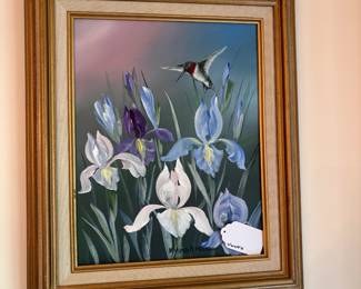 R54 - $50. Original Painting signed Kyung Mock. Measures 16" x 19".