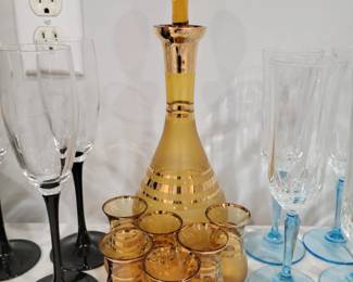 Vintage Bohemian Decanter Set