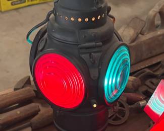Adlake railroad switch lantern, all lenses are good, electrified