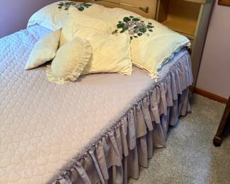 Matching full sized blonde headboard bed, part of set