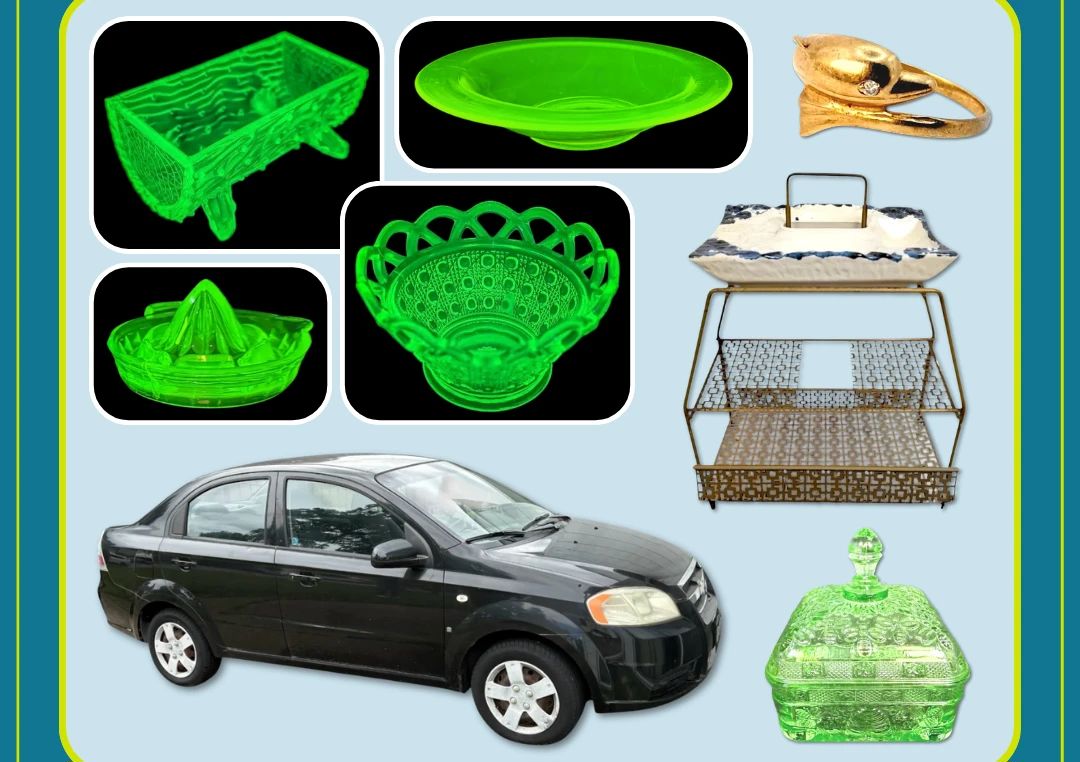 Chevy Aveo, Uranium Glass, & More - Online Auction | PICKUP: Tuesday, June 30th in Centerville, OH