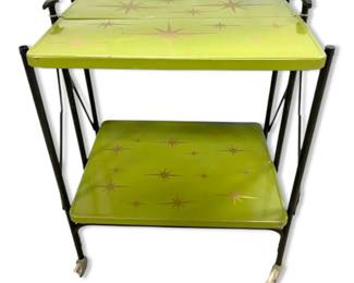 Vintage MCM Folding Beverage Bar Cart
