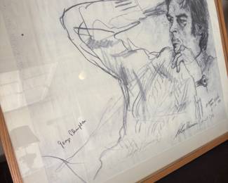 George Plimpton sketch by LeRoy Neiman 4/25/1972