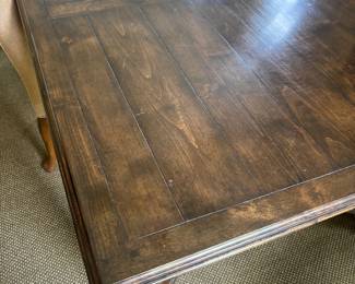 Top view of Oak dining table 