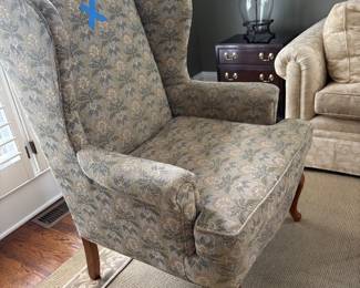 pair of Sam Moore Wingbacks with Queen Anne legs