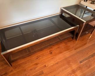 Dining Room MCM smoky glass  coffee tables