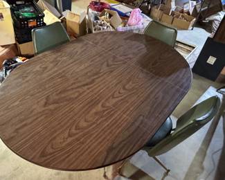 MCM table & 3 brody chairs   Basement
