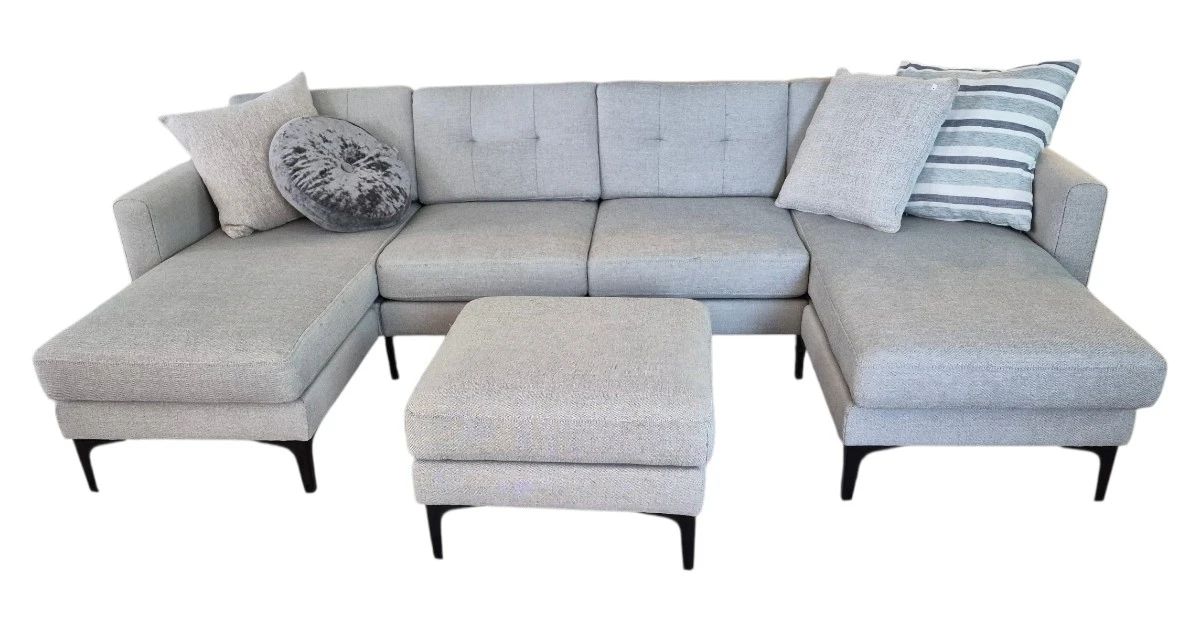 Burrow 5 piece interchangeable sectional sofa with lock & latch