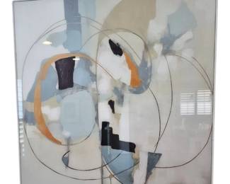 Beautiful pastel framed abstract
