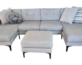 Burrow 5 piece interchangeable sectional sofa with lock & latch