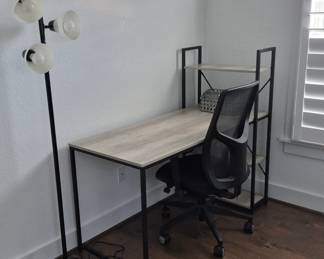 Industrial style desk and office chair