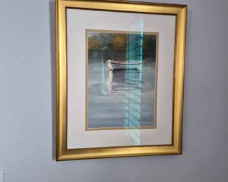 Skiff in blue water