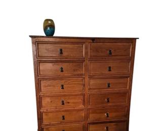 12 Drawer All Wood chest of drawers
